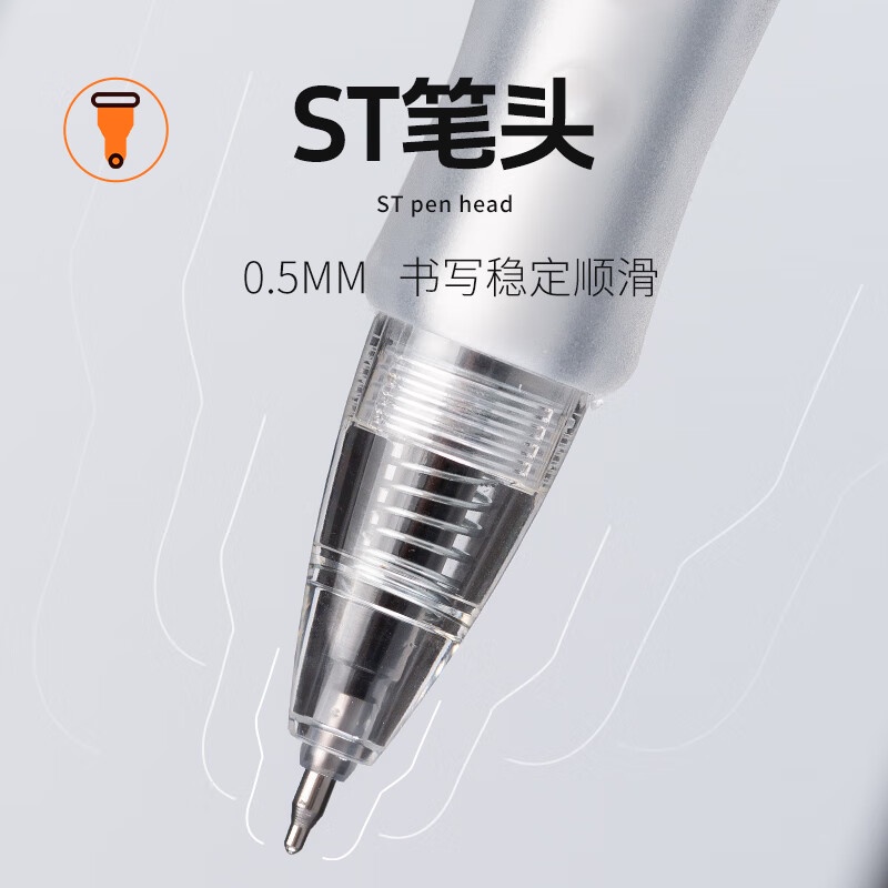 M&G Set 6 Bút Mực gel Ngòi 0.5 GP1008 Bằng Cao Su Mềm Nhanh Khô Tiện Dụng