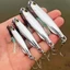 DARON Kim Loại Jig Mồi, 10g-80g Mạ Điện Nhân Tạo Mồi Cá Cứng, Đúc Xa Jigging Mồi Bề Mặt Gương Bạc Bionic Mồi Muỗng Spinner Mồi Trắng Đầu