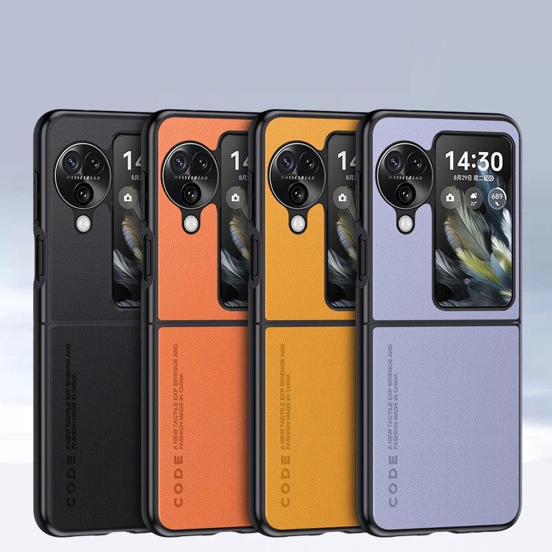 Dành cho OPPO Find N3 Flip Ốp điện thoại bảo vệ họa tiết da thời trang