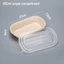 Hộp đựng thức ăn nhẹ GUSTAVA, 500ml / 700ml / 850ml / 1000ml Đóng gói dùng một lần tập thể dục, Salad Takeout Hộp Bento dày Hộp cơm trưa chia giấy