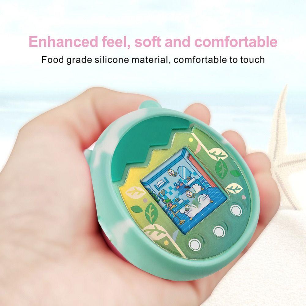 Máy thú cưng ảo SEYAWSON, Vỏ bảo vệ chống trầy xước bằng silicon, Phụ kiện trò chơi dễ thương Vỏ lưng chống sốc mềm cho Tamagotchi Pix