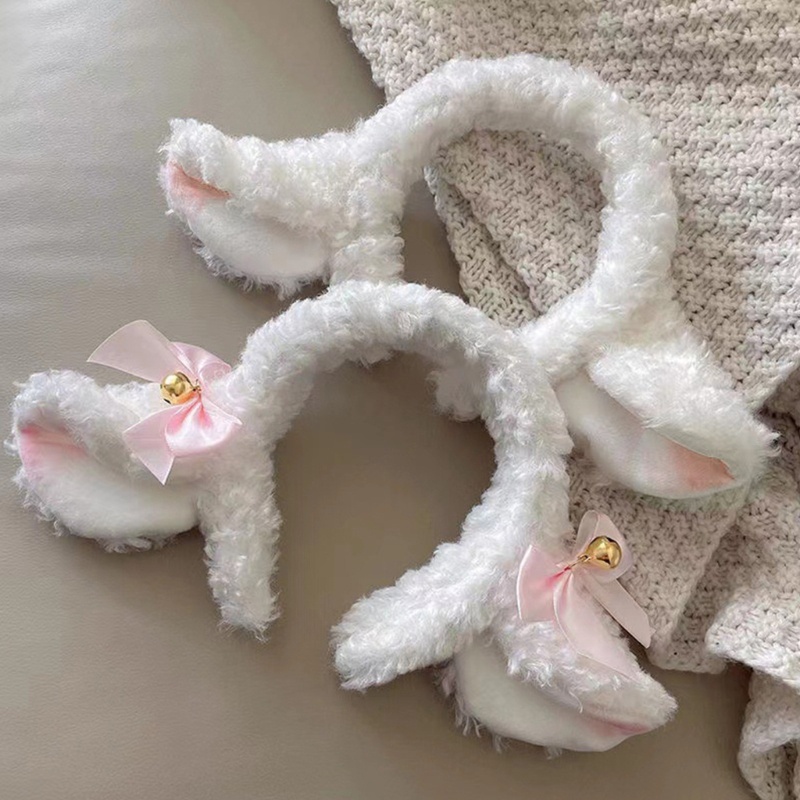 Cartoon Animal Headbands Furry Girls Lamb Hair Hoop Plush Ears Makeup Hairband