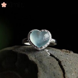 Ngọc trai trắng tự nhiên nhẫn nữ retro cổ điển, phù hợp cho thời trang hibiscus