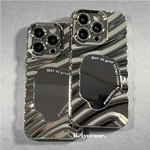 Sang Trọng Ốp Điện Thoại Tráng Gương 3d Dày Dặn Bảo Vệ lens Cho iphone 14 pro max 15 14 13 12 11 pro max x xs xr 8 7 plus se
