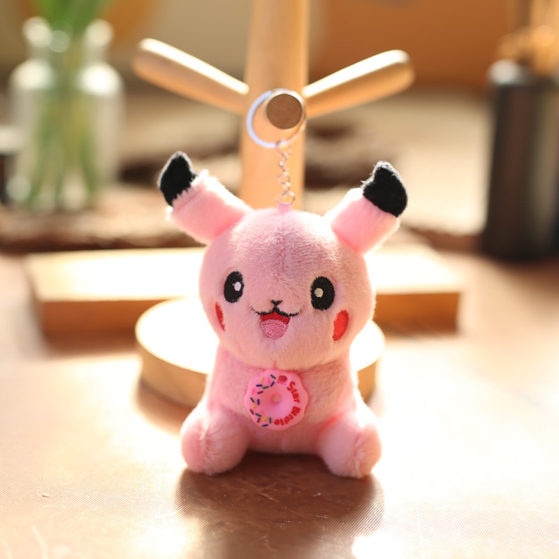 BH2 Ngẫu Nhiên Một Màu Hồng Pikachu Sang Trọng Búp Bê Quà Tặng Cho Bé Gái Túi Mặt Dây Chuyền Pokemon Đồ Chơi Nhồi Bông Cho Trẻ Em Móc Khóa Búp Bê HB2