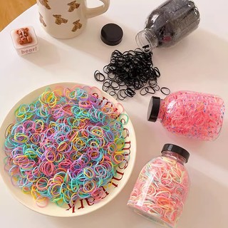 Lọ 1000 Dây Thun Buộc Tóc Nhiều Màu Cho Bé
