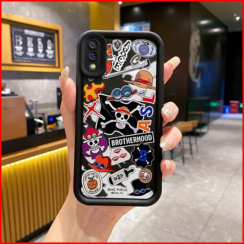 ốp lưng Samsung Galaxy A02 M02 A022 Ốp Điện Thoại tpu Màu Đen Cá Tính Cho Samsung A02 M02 TY
