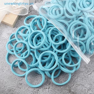Set 50 Dây Buộc Tóc Co Giãn 4cm Màu Trơn Đơn Giản Dành Cho Nữ