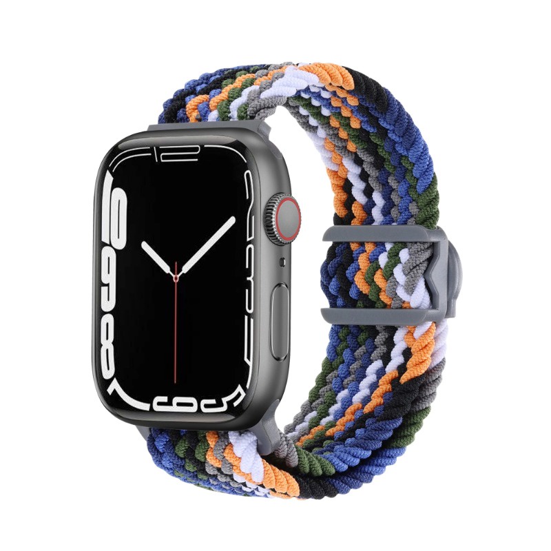 Dây đeo vòng đơn bện cho dây đeo đồng hồ Apple 46MM 42MM 44mm 40mm 45mm 41mm 49mm 38mm Vòng đeo tay đàn hồi iWatch series 11 10 9 8 7 6 5 se Ultra 2