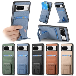 Dành Cho Google Pixel 10 pro XL 9 pro XL 9a 8 pro 8a 7a 7 pro 6a 6 pro Ví Sợi Carbon Vỏ Đựng Thẻ Khe Cắm