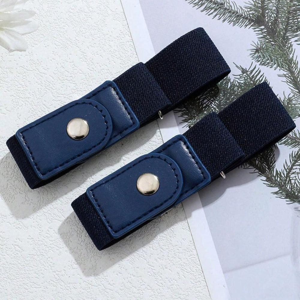 IAPPORTUNIA 2 Cái / bộ Thắt Lưng Đàn Hồi, Thắt Lưng Vải Có Thể Điều Chỉnh, Không Khóa Quần Vô Hình Khóa Unisex