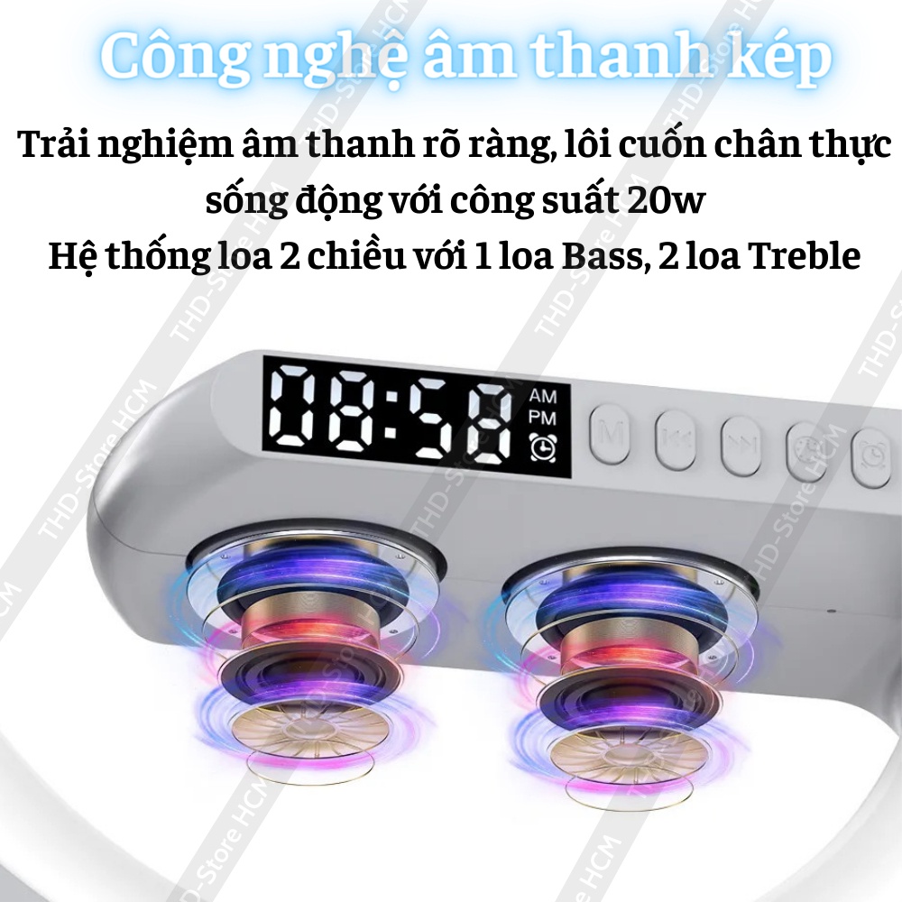 Loa Bluetooth G11 Không Dây Hỗ Trợ App Điều Chỉnh Led Kiêm Đèn Ngủ , Đồng Hồ Báo Thức Đa Năng