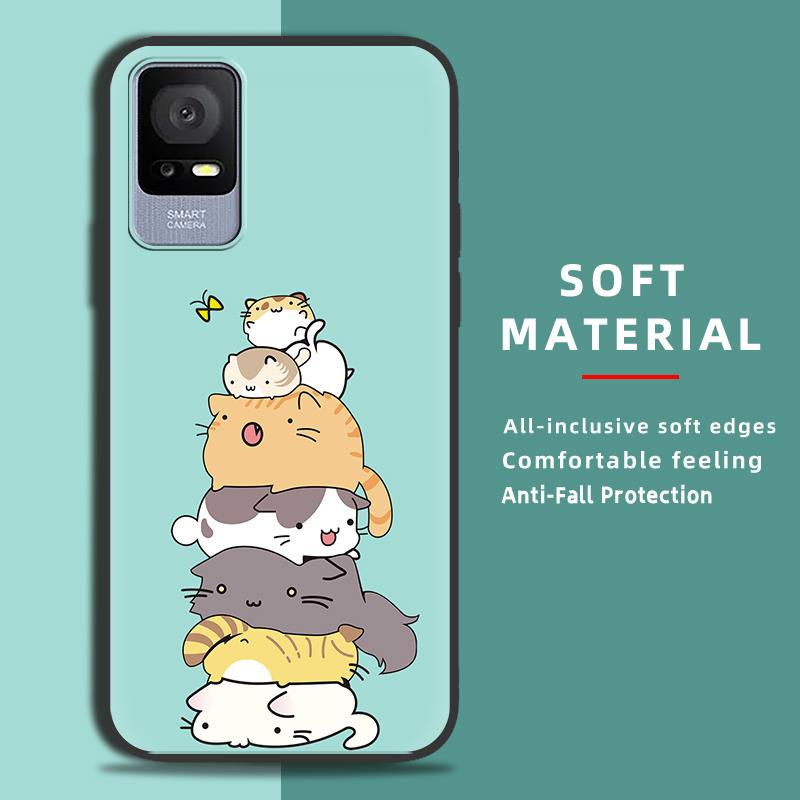 Back Cover Cartoon Phone Case For TCL 405/406/408/T506S Full wrap Fashion Design protective Dirt-resistant Shockproof Cute