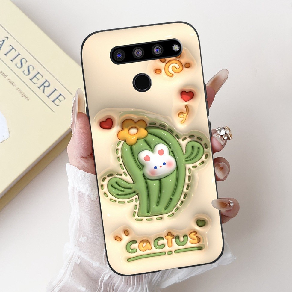 Ốp Điện Thoại LG V50 LM-V500EM LG V50 ThinQ 5G Ốp Lưng Đen Thẩm Mỹ Mèo Dễ Thương Thời Trang Ngộ nghĩnh Silicon Chống Sốc Ốp Lưng