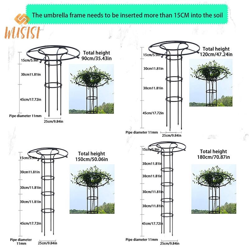 [Wusisi] Giá đỡ leo cho cây, hỗ trợ DIY, chậu hoa, tháp dù, mới