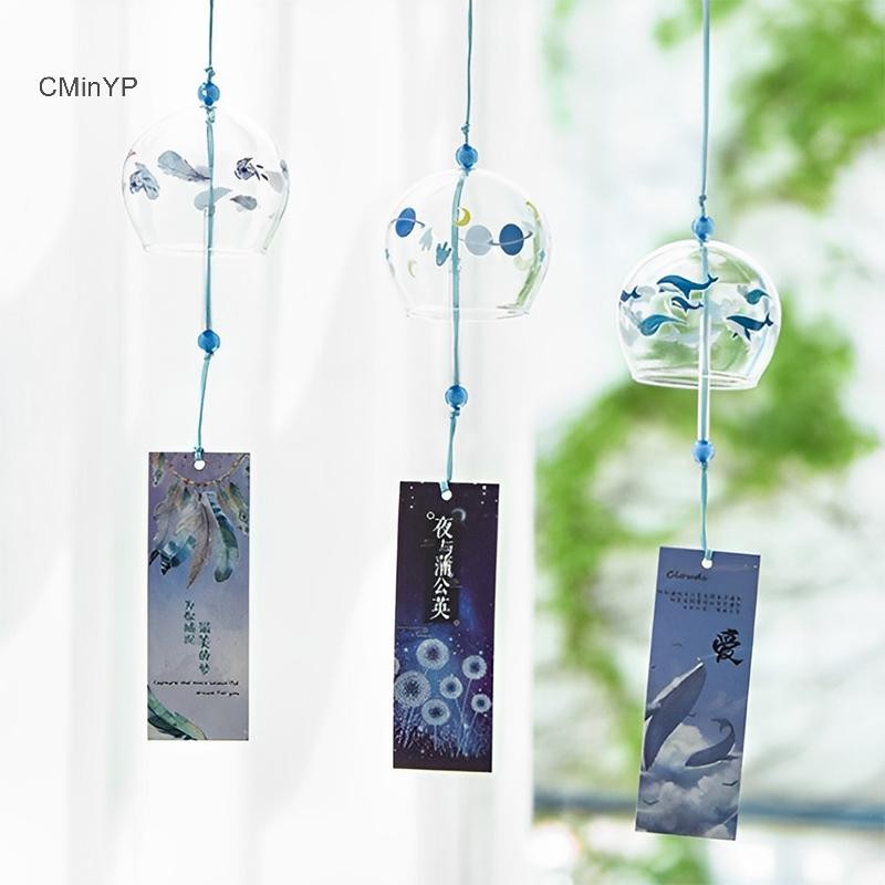 Cyinyp Nhật Bản Chuông Gió Nhật Bản Chuông Gió Nhật Bản Thủy Tinh Handmade Trang Trí Nhà Bếp Spa Trang Trí Văn Phòng Hoa Anh Đào Họa Tiết Vinh Quang