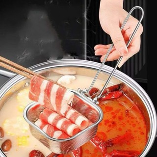 sét 2 vợt lẩu nhúng mì,muôi cài nồi lọc vớt thức ăn nhúng lẩu bằng
