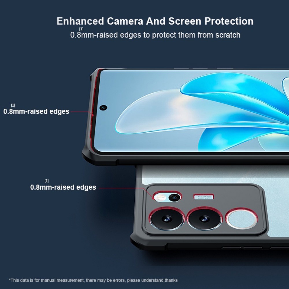 Dành Cho Vivo V29 Pro V 29 V2 9 Ốp Lưng TPU Trong Suốt Acrylic Ốp Lưng Điện Thoại Giáp Chống Sốc Trong Suốt