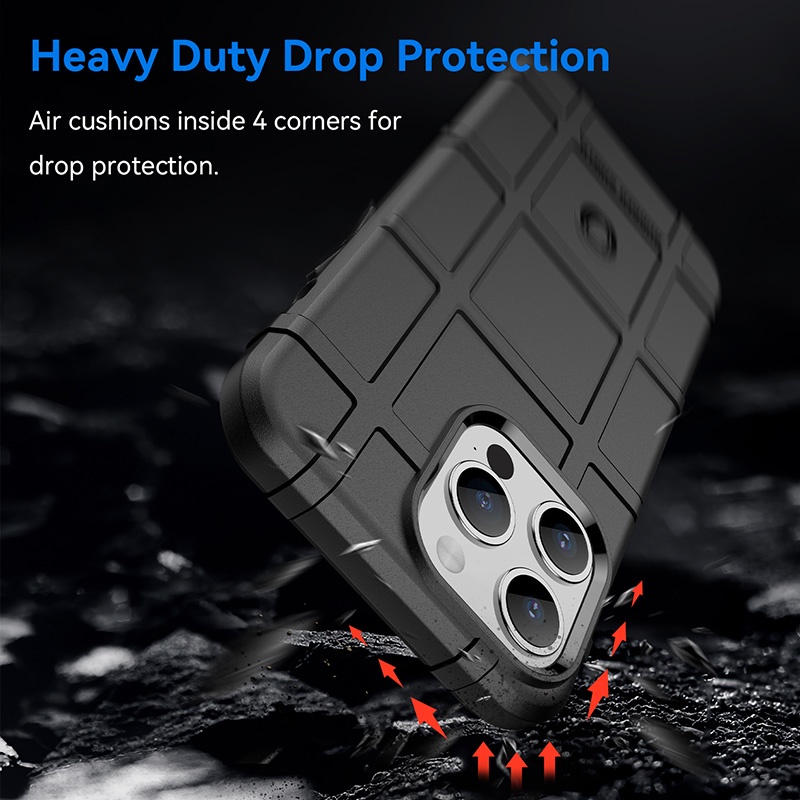 Dành Cho iPhone 15 14 Plus 11 12 13 Pro Max Full Cover Hybrid Rugged Shield Vỏ Giáp Chống Sốc