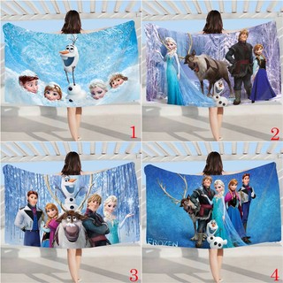 Khăn Frozen Anna & Elsa Khăn Bơi In Một Mặt Mềm Thấm Hút Vải Terry Khăn Tắm Cuộc Sống Gia Đình Đồ Dùng Phòng Tắm