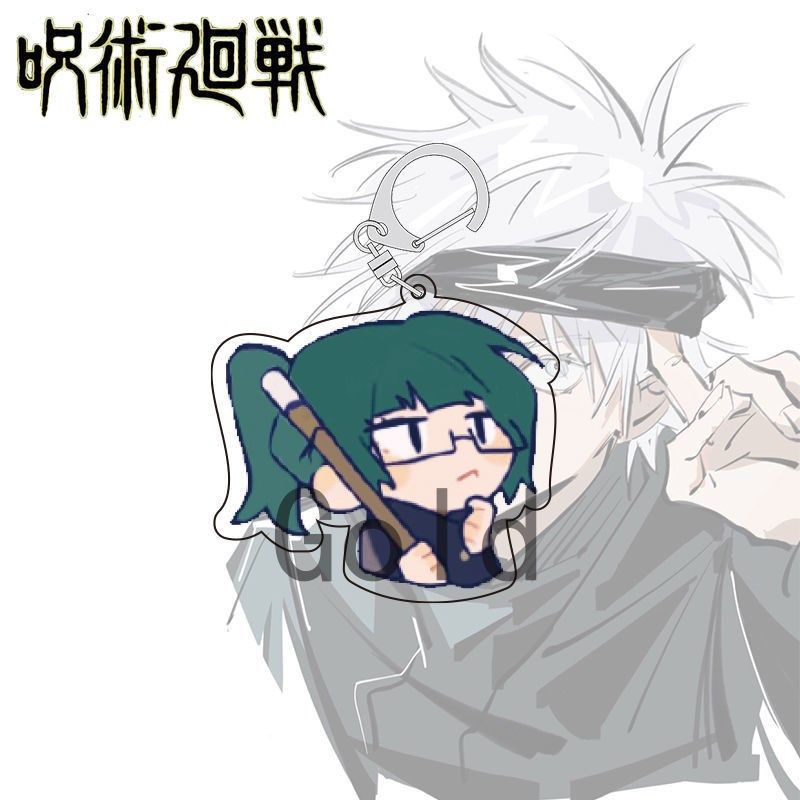 Móc khoá Jujutsu Kaisen Anime Keychain Women Gojo Satoru Geto Suguru Kawaii Acrylic Phụ kiện trang trí chibi cute