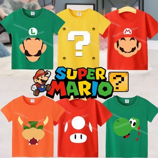 Áo Thun In Hình mario Thời Trang Cho Bé Trai