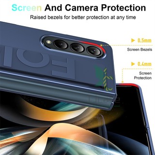 Bao Da Điện Thoại pc Cứng Co Giãn Chống Sốc Có Dây Đeo Cổ Tay Cho samsung galaxy z fold 5 z fold 4 z fold 3 Ốp