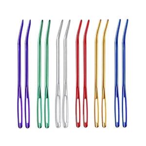 YOI Kim May Mắt Lớn Với Đầu Cong Sợi Darning Kim May Bộ Kim Cho Len May Tay Đan Móc