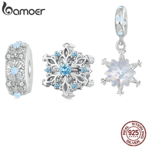 Mặt dây chuyền BAMOER hình bông tuyết bạc 925