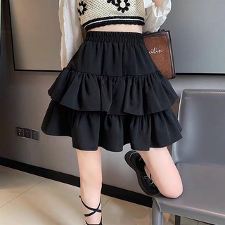 Chân váy xòe Bigsize Nữ hai tầng chất vải lụa chéo mềm min lót quần bảo hộ 58-95kg hai tầng xinh xắn  CV XOE