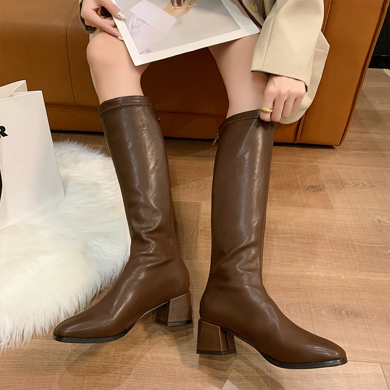 Giày Bốt Cao Gót 5cm Thời Trang Dành Cho Nữ