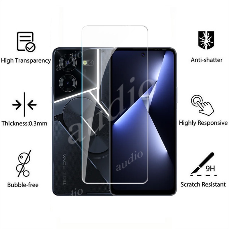 3 Miếng Dán Bảo Vệ Màn Hình Kính Cường Lực Cho Tecno Pova 5 6 Pro 5Pro 6Pro 5G 4G 2024 Trong Suốt Trong Suốt Bảo Vệ Mỏng Cho Tecno Pova5 Pova6 Pro Pova5Pro Pova6Pro Vỏ Điện Thoại Fiim