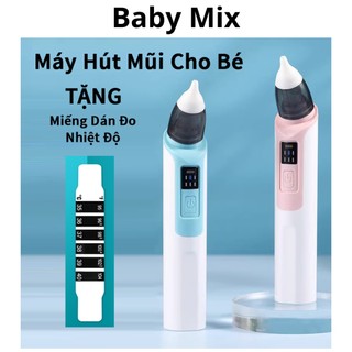 Máy Hút Mũi Cho Bé BabyMix - Dụng Cụ Hút Mũi Cho Bé An Toàn Không Đau - 6 Chế Độ Hút - Sạc Điện Bảo Hành 12 Tháng