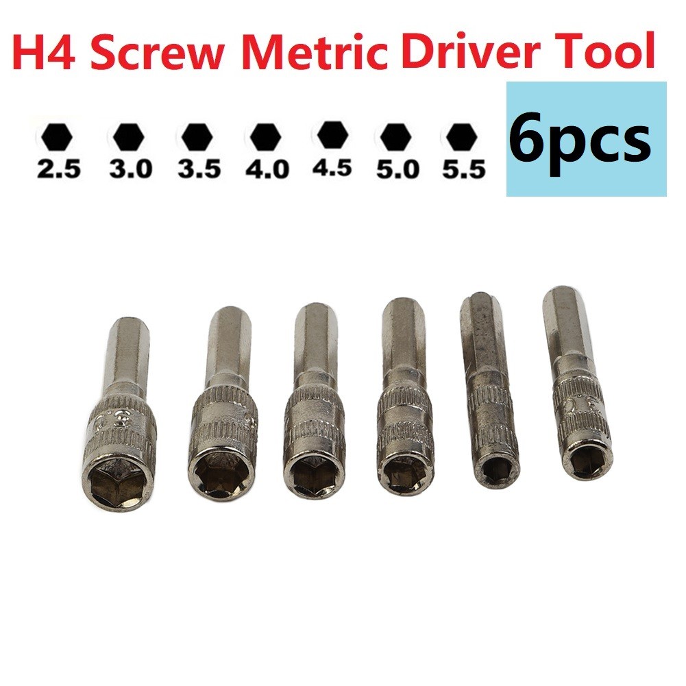 Dụng Cụ Tua Vít Lục Giác 6 Trong 1 2.5 / 3 / 3.5 / 4 / 4.5 / 5mm h4 Chuyên Dụng
