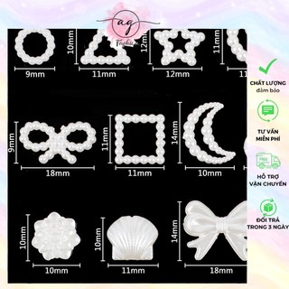 Túi 5/10 Hạt Charm Phụ Kiện Hình Trái Tim, Ngôi Sao, Nơ Đính Kẹp Tóc AG.FASHION