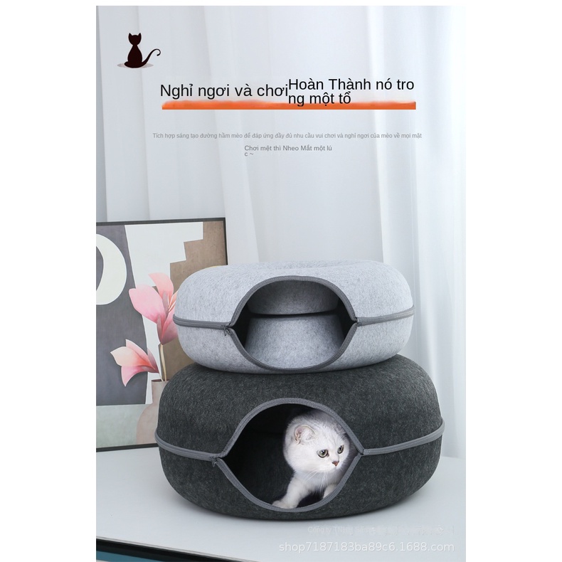 Đồ Chơi Hình Bánh donut Tròn Cho Mèo Cưng Bánh rán cho mèo | Shopee ...