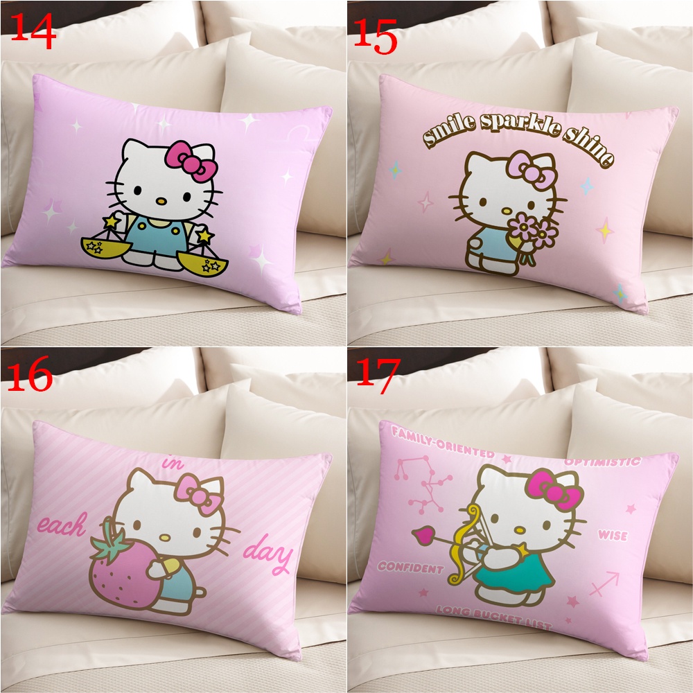 [Mã CLS2404A giảm 30k đơn 150k] Vỏ Gối polyester Hình Chữ Nhật In Hình hello kitty Trang Trí Nhà Cửa (Không Kèm Lõi)