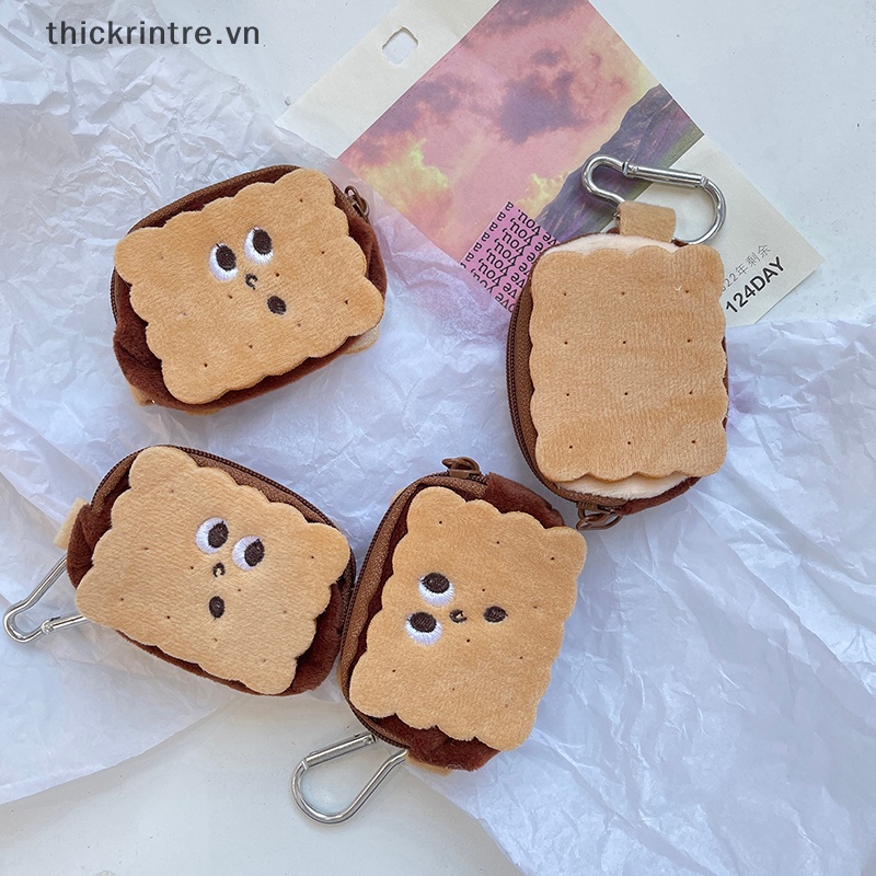 Th Kawaii Túi Đựng Tiền Xu / Thẻ / Chìa Khóa Hình Bánh Kem Nhồi Bông Làm Quà Sinh Nhật Cho Bé vn