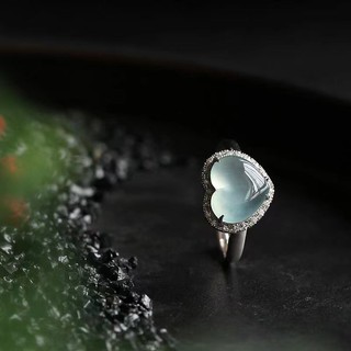 Ngọc trai trắng tự nhiên nhẫn nữ retro cổ điển, phù hợp cho thời trang hibiscus