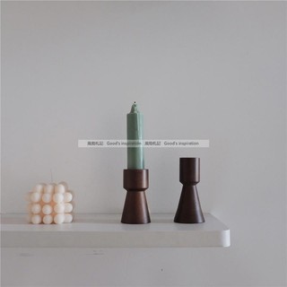 MANDY HOME  Giá Đỡ Đèn Cầy Bằng Gỗ Màu Nâu Phong Cách Hàn Quốc Độc Đáo Trang Trí Nhà Cửa / Quán Cà Phê b & b