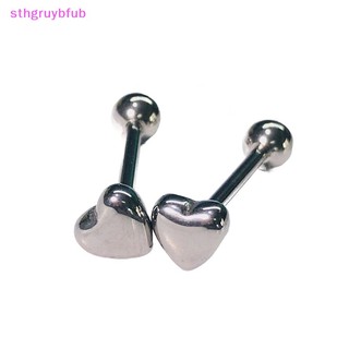 Sthb Khuyên Lưỡi Kim Loại Hình Trái Tim Phong Cách Thập Niên 90 vn
