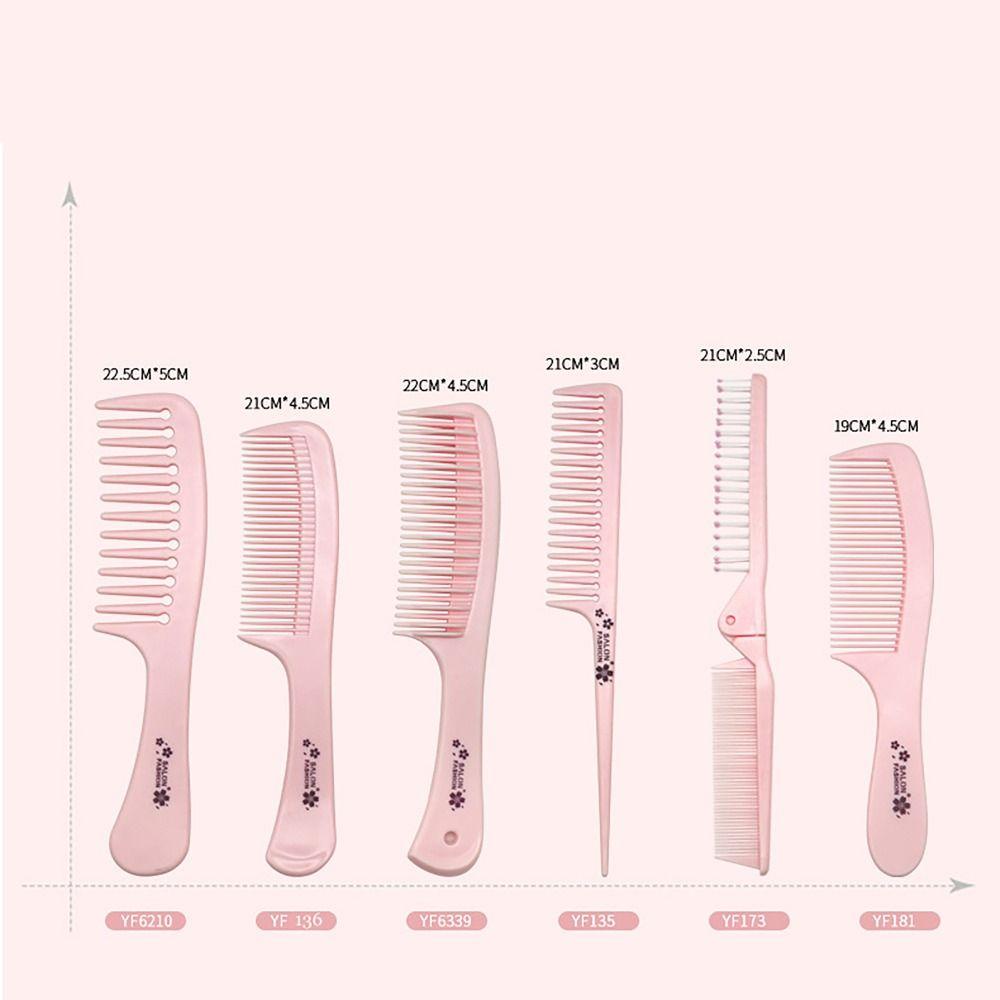 Lược chải tóc BAMBOOB, Chăm sóc răng dày đặc cho Lược đuôi ngựa tóc xoăn, Salon lược cắt tóc màu hồng dày tiện lợi