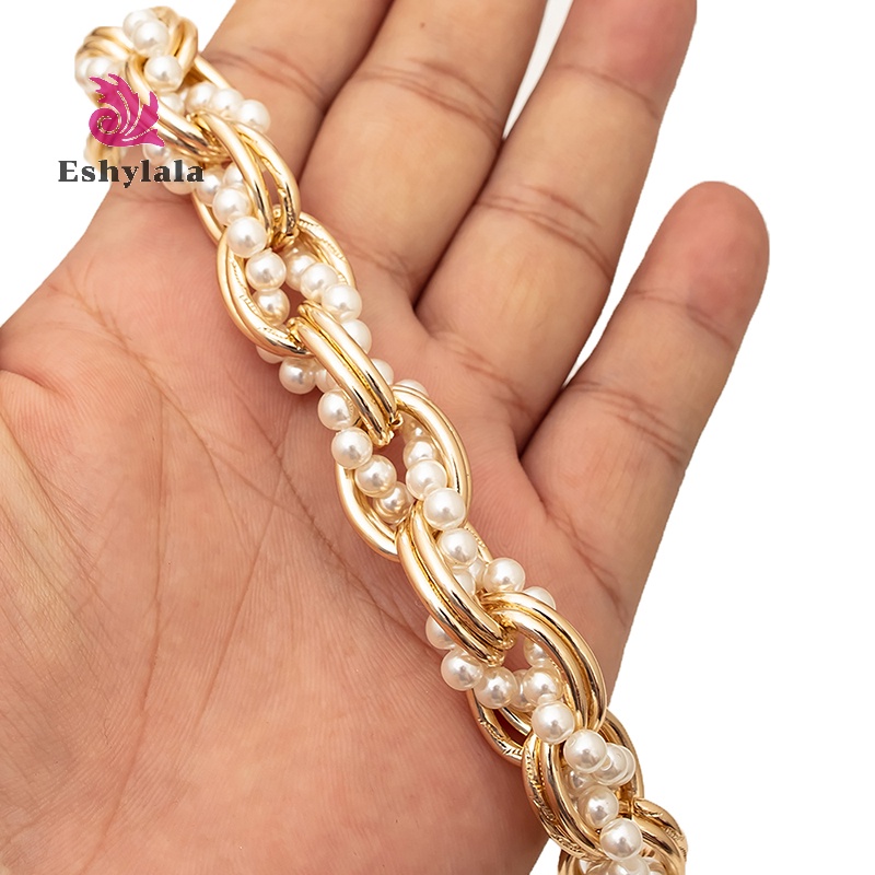 Dây đeo thay thế dây chuyền mở rộng ngọc trai thanh lịch Chuỗi mở rộng có thể tháo rời dành cho nữ Túi xách trang trí Phụ kiện túi xách [MỚI]