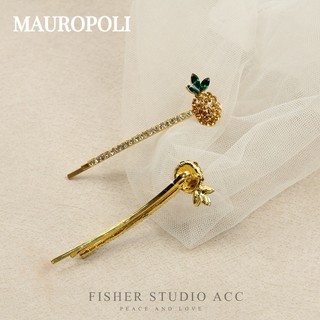 Mauropoli Kẹp Tóc Hình Trái Tim Đính Đá Dễ Thương Cho Nữ