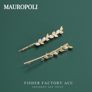Mauropoli [Sẵn sàng] Kẹp phẳng Hàn Quốc Kẹp tóc mắt mèo giả Mũ đội đầu cổ tích phong cách Mori Fairy Beauty Bangs Kẹp tóc Phụ kiện tóc