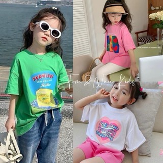 AT25- Áo thun cộc tay bé gái vải cotton mềm mịn mát - Size 9-40Kg