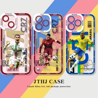 Ốp Điện Thoại TPU Dẻo In Hình Ronaldo Neymar Messi Cho iphone 6 6S Plus 7 8 Plus SE 2022 X XS Max XR 12 Mini 15 Pro Max