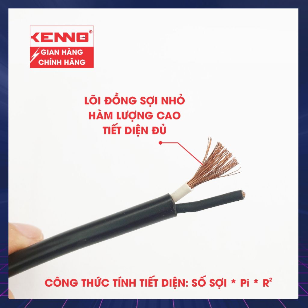 Dây nguồn nồi cơm, máy tính, siêu tốc, máy in, màn hình Qled/Kenno chịu tải 1500W