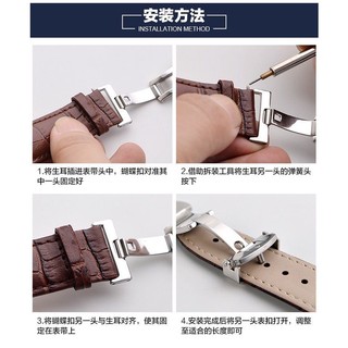 Khóa Cài Tự Động Bằng Thép Không Gỉ Hình Bướm Màu Vàng Hồng