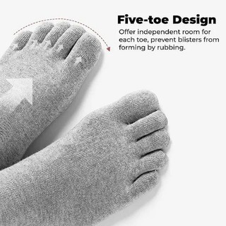 Sfse - Vớ Cotton Năm Ngón Thấm Hút Mồ Hôi Thoáng Khí - Dành Cho Nam Và Nữ - Thể Thao Chạy Bộ - Ống Trung Bình